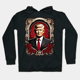 Donald Trump 2024 MAGA retro vintage floral design Hoodie